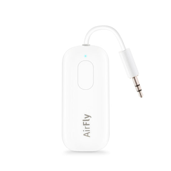 AirFly Pro Bluetooth transmitter connects wireless headphones to