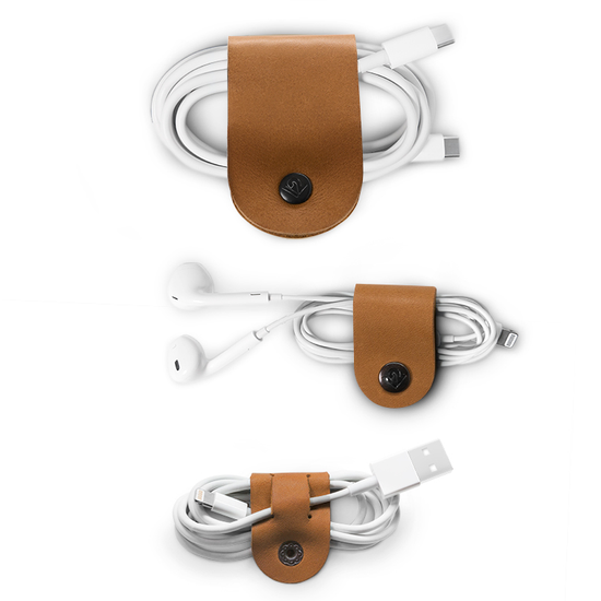 CableSnap, 3 pack of leather cable organizers - Twelve South